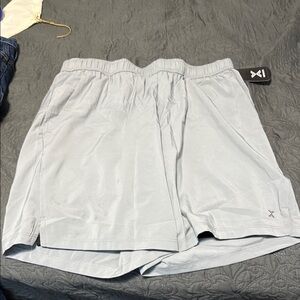 Xerox Gray Athletic Shorts with Elastic Waistband and Soft Fabric